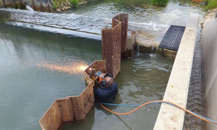 Cofferdam Burning