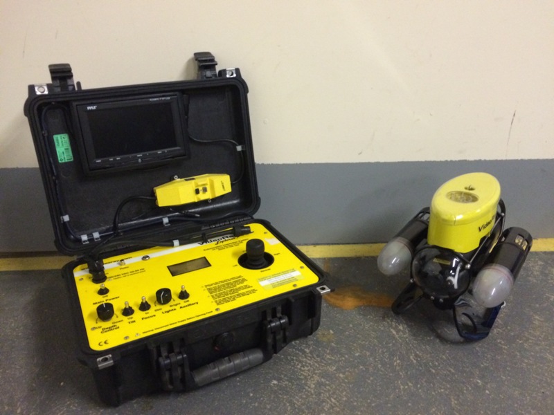 ROV Underwater camera with control panel